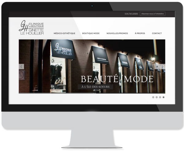 Site web Clinique et Boutique Ginette Le Houillier