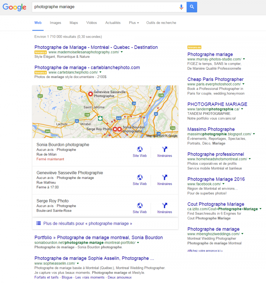 Publicité Google Adwords